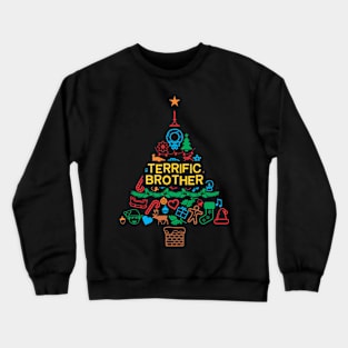 Terrific Brother - Xmas Tree 2 - Christmas Crewneck Sweatshirt